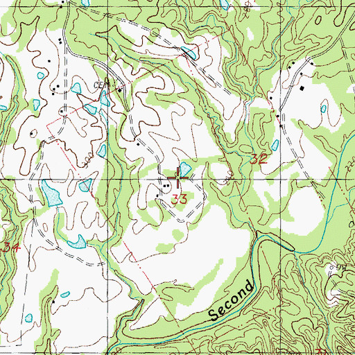 Topographic Map of Moss Hill Oil Field, MS