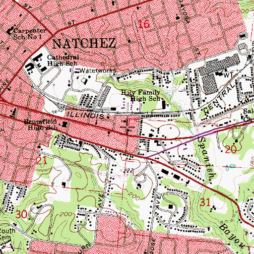 Topographic Map of Murrays Temple Church of God, MS
