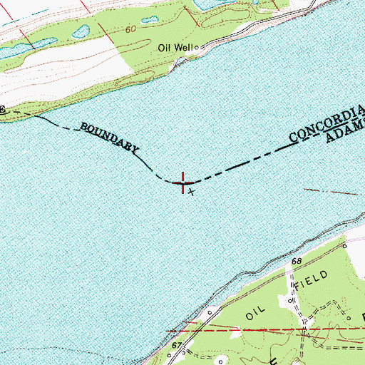 Topographic Map of Natchez Island Bar, MS