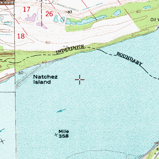 Topographic Map of Natchez Island Revetment (historical), MS