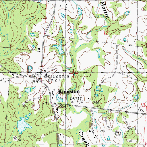 Topographic Map of North Kingston Oil Field, MS