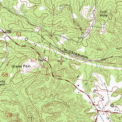 Topographic Map of North Lagrange Oil Field, MS