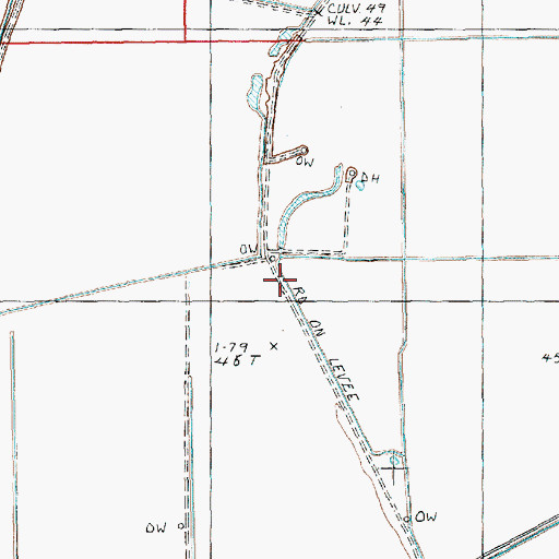 Topographic Map of North Lake Lucille Oil Field, MS