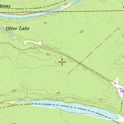 Topographic Map of Otter Lake Oil Field, MS