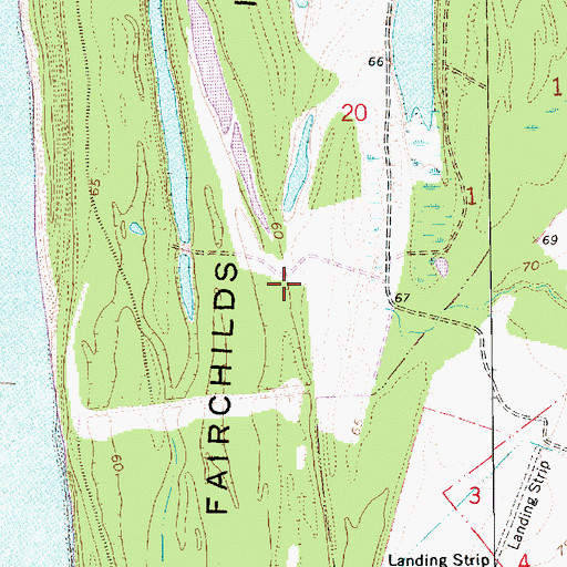 Topographic Map of Quitmans Landing (historical), MS