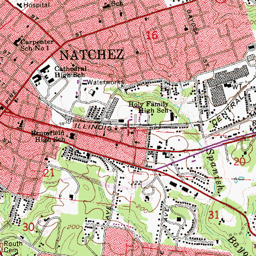 Topographic Map of Shiloh Baptist Church, MS