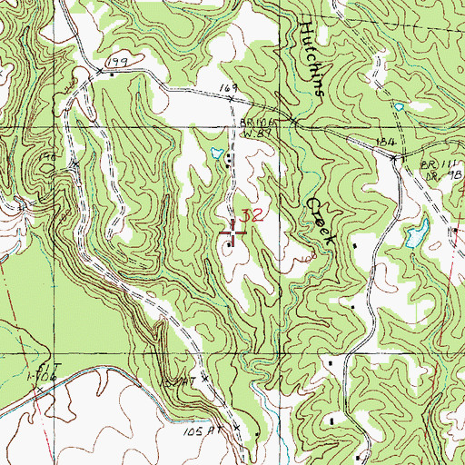 Topographic Map of South Glen Aubin Oil Field, MS
