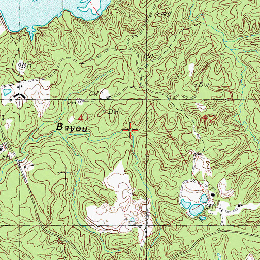 Topographic Map of South Lagrange Oil Field, MS