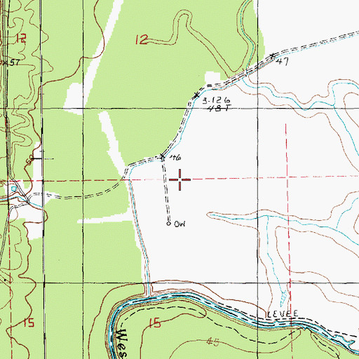 Topographic Map of Southeast Fairview Oil Field, MS