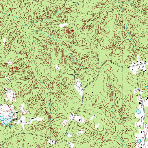 Topographic Map of Southwood Oil Field, MS