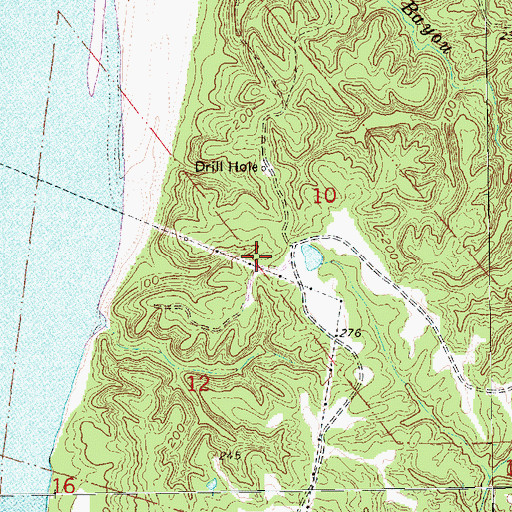 Topographic Map of Spring Pond Oil Field, MS