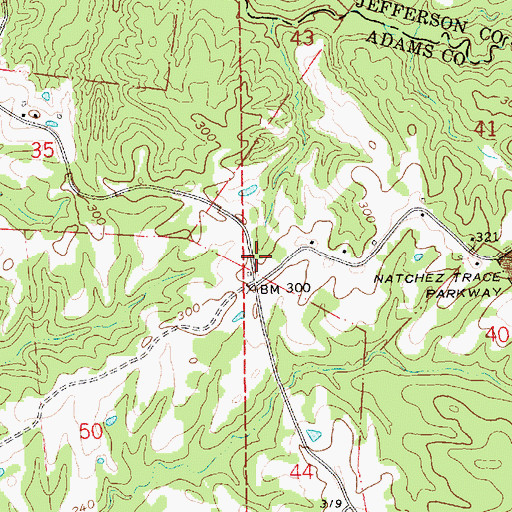 Topographic Map of Stanton Oil Field, MS