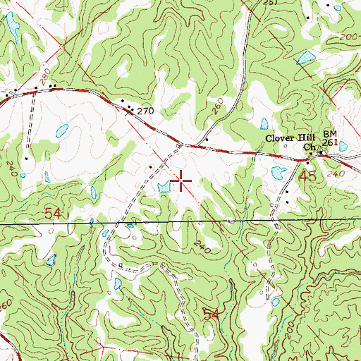 Topographic Map of Vernon Oil Field, MS