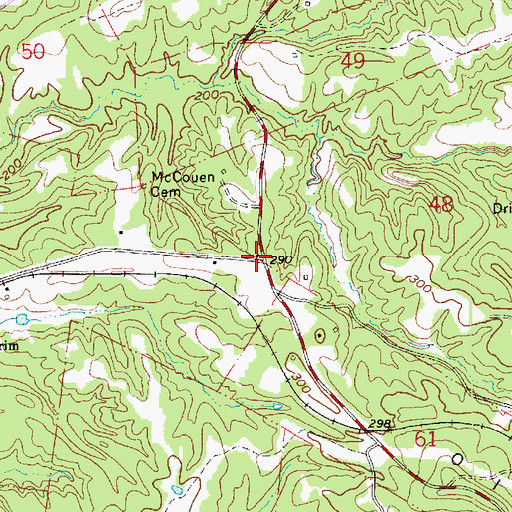 Topographic Map of Washington Station (historical), MS