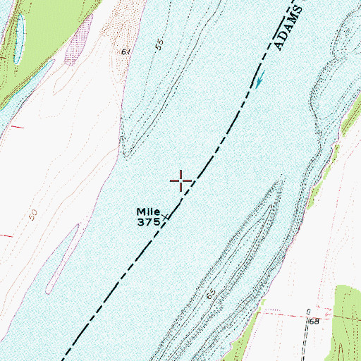 Topographic Map of Water Proof Cutoff, MS
