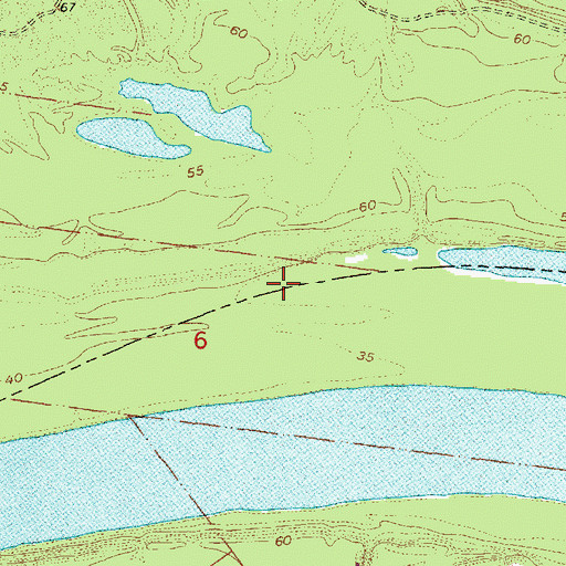 Topographic Map of Waverly Place Landing, MS