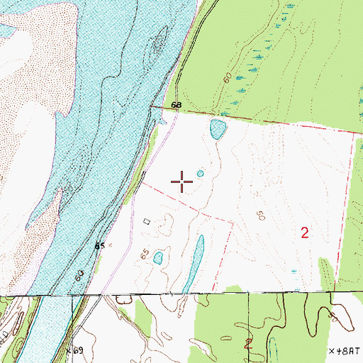Topographic Map of West Carthage Point Oil Field, MS