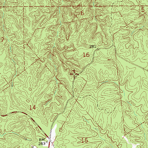 Topographic Map of West Fairchilds Creek Oil Field, MS