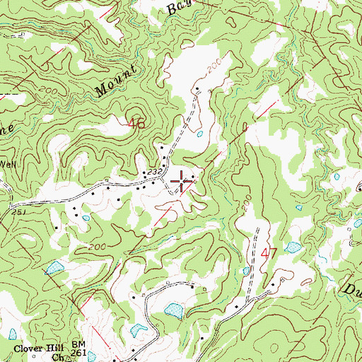 Topographic Map of West Pine Ridge Oil Field, MS