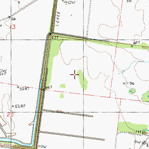 Topographic Map of Willow Glen Oil Field, MS