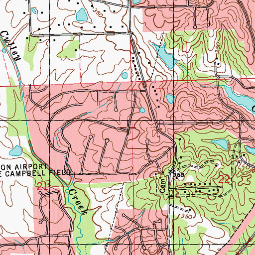 Topographic Map of Sandalwood, MS