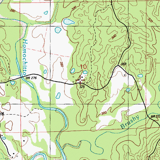 Topographic Map of Bonus, MS