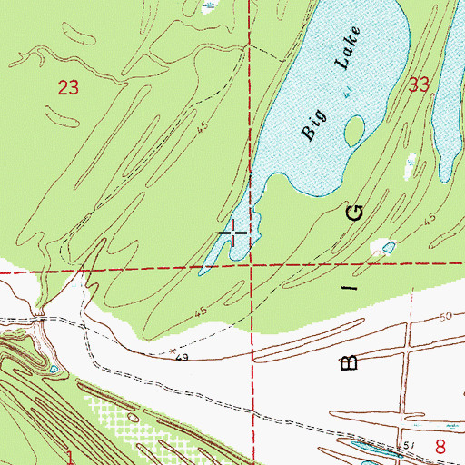 Topographic Map of Corner Lake, MS
