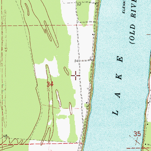 Topographic Map of Deer Park Plantation (historical), MS