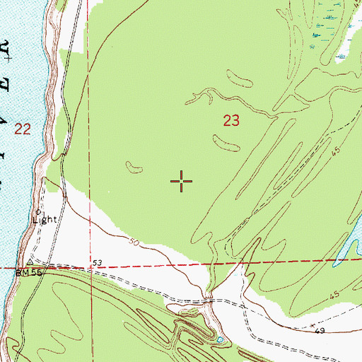 Topographic Map of Lochdale Plantation (historical), MS