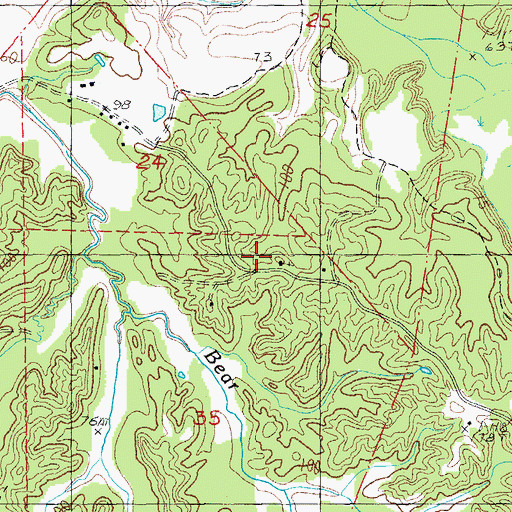 Topographic Map of Macedonia Church, MS