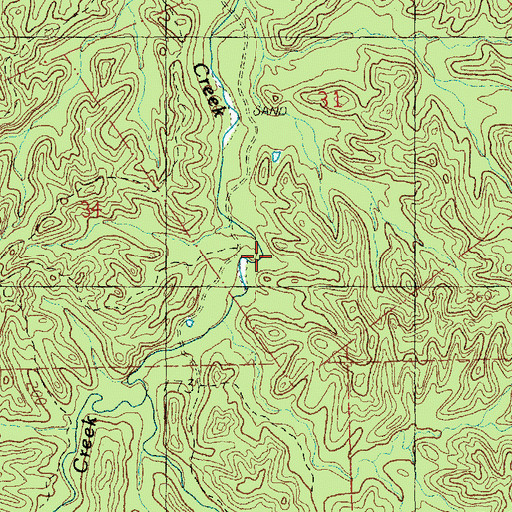 Topographic Map of Moldon Plantation (historical), MS