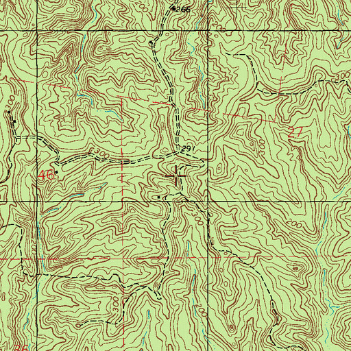 Topographic Map of Mount Ricca School (historical), MS