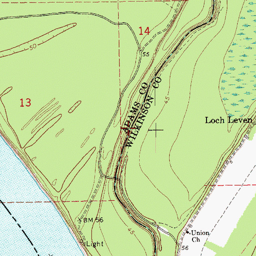 Topographic Map of The Narrows, MS