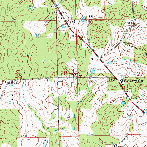 Topographic Map of Big Creek School (historical), MS