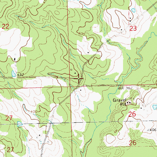 Topographic Map of Bristerville, MS