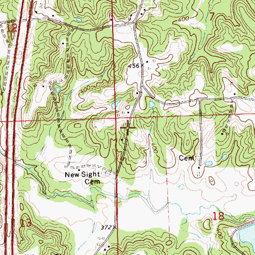Topographic Map of Confederate Grove School (historical), MS