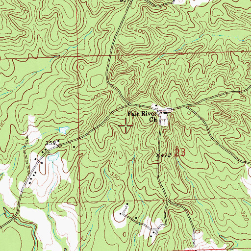 Topographic Map of Fair River Store (historical), MS