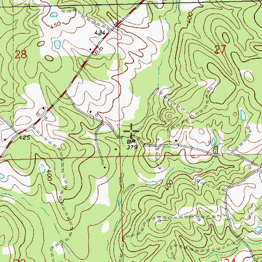 Topographic Map of Huey School (historical), MS