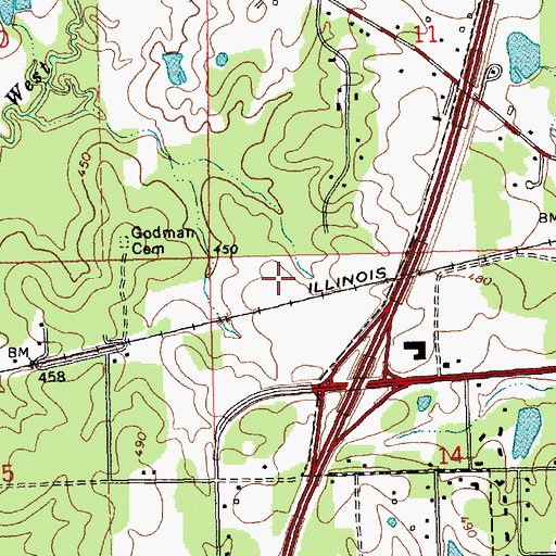 Topographic Map of Industrial Park Number 2, MS