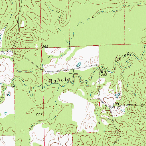 Topographic Map of Magees Mill (historical), MS
