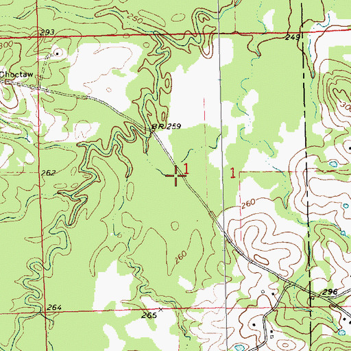 Topographic Map of Mayoville (historical), MS