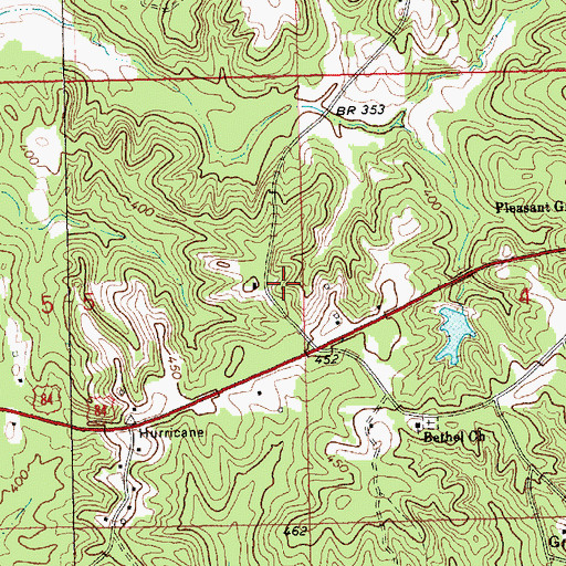 Topographic Map of McCalls Creek Precinct (historical), MS