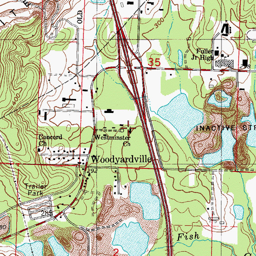 Topographic Map of Westminster Presbyterian Church, AR