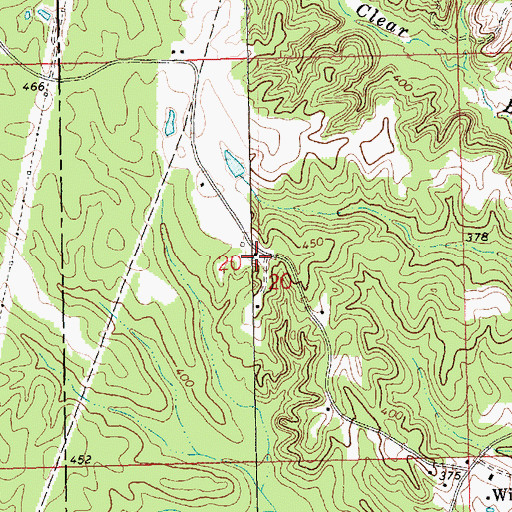 Topographic Map of Ollie School (historical), MS
