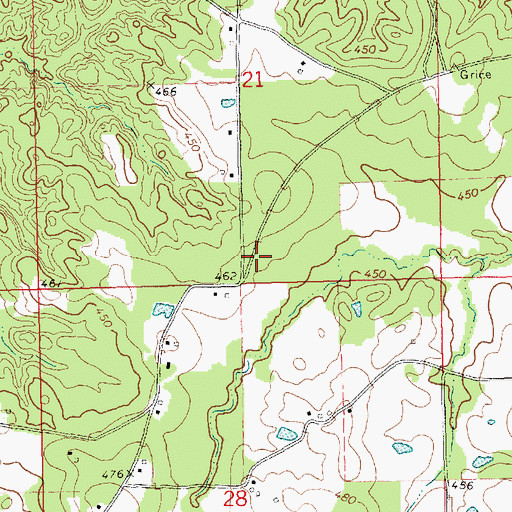 Topographic Map of R E Lee School (historical), MS