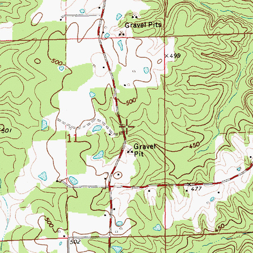 Topographic Map of Reed School (historical), MS