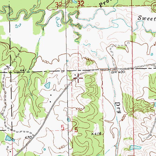 Topographic Map of Searchlight School (historical), MS