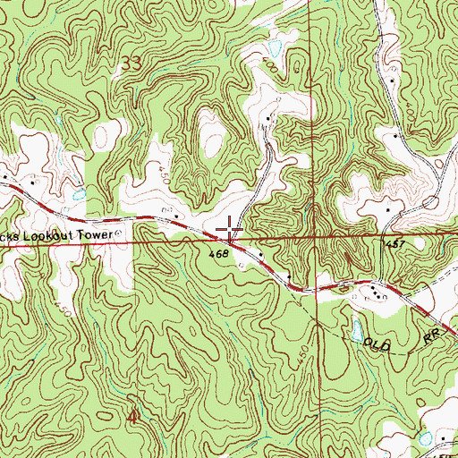 Topographic Map of Soegaard (historical), MS