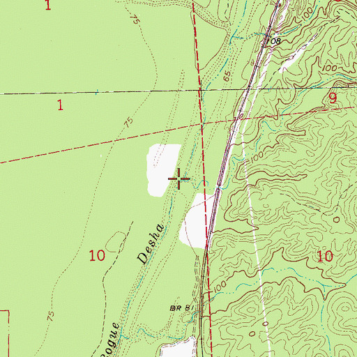 Topographic Map of Blackman Bayou, MS