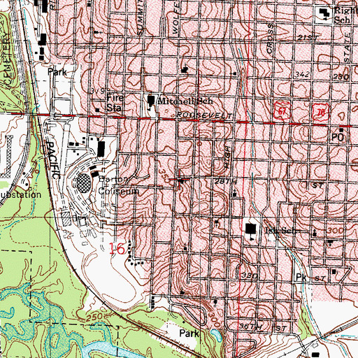 Topographic Map of White Memorial United Methodist Church, AR